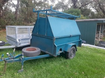 7x4 Enclosed Box Trailer with Roof Rack - PICK UP FISH CREEK VIC