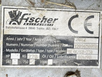 2012 Fischer GL4K/60-230 Undervine Mower