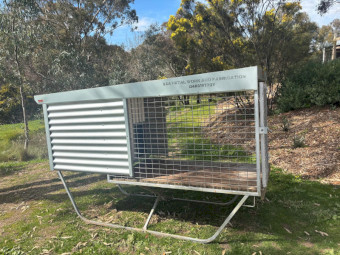 Dog Kennel- Raised Run Kennel, Single Bay