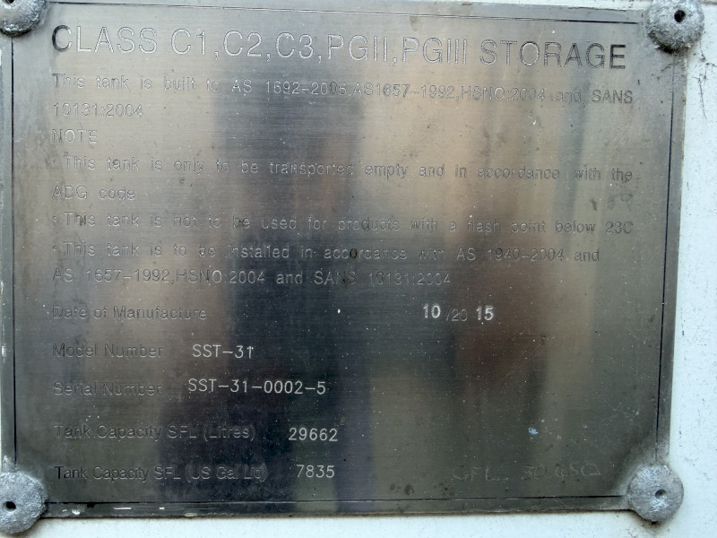 Fuelco SST-31 Self-Bunded Diesel Fuel Storage Tank-29662L Safe Fill Capacity