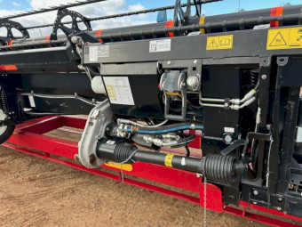 2023 Case IH 7250 Combine with 2023 Macdon D140 Front & Trailer