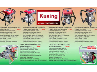 Diesel Water Transfer & Trash Pumps - From $890