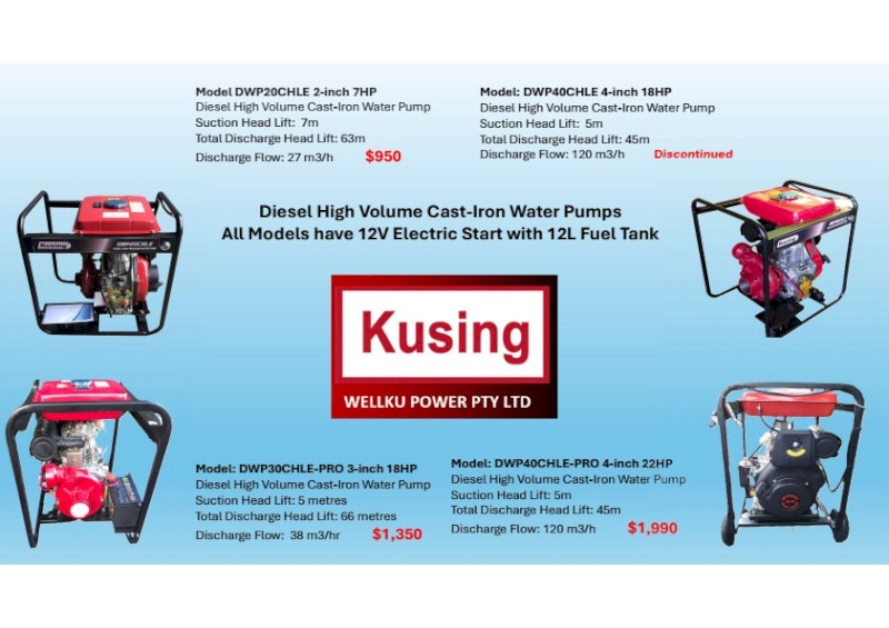 High Volume Cast Iron Diesel Water Pumps - From $950