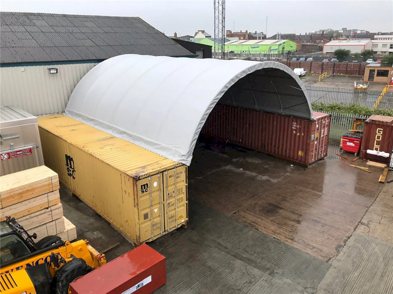 10m Ultra-Span Industrial Container Shelter, Container Dome 