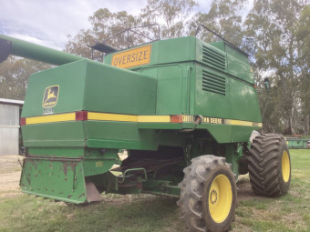 John Deere 9600 Header with Fronts and Trailer