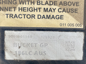 Challenge 1860mm General Purpose LC Bucket, AUS Hitch