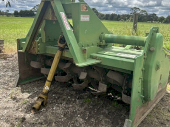 Wecan Rotary Hoe with Bed Former with Planting Guide Attached