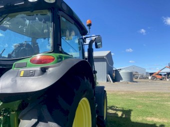 John Deere 6105 R Tractor with FEL