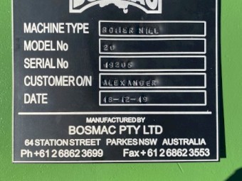 Bosmac Roller Mill, Model 20