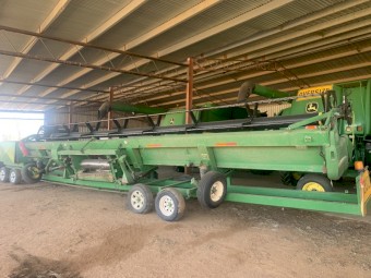 2002 John Deere 9750STS with 936D & Finger Wheel Fronts