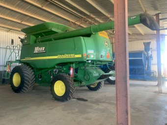 2002 John Deere 9750STS with 936D & Finger Wheel Fronts