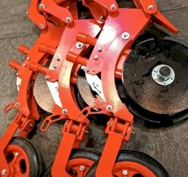 Double Disk Seeding Legs with Press Wheels