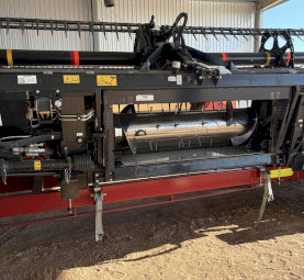 2023 Macdon D140 Header Front on 4 axle Leith Trailer