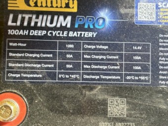 Century Lithium Pro Advanced 100AH Battery