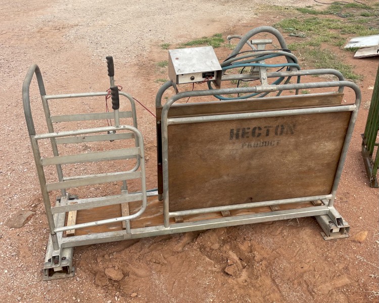Hecton Stock Worker with Ruddwieigh Scales & Weigh Crate