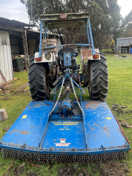 1990 Ford 4110 4x4 Tractor with Slasher and Blade