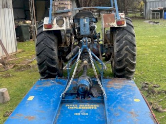 1990 Ford 4110 4x4 Tractor with Slasher and Blade