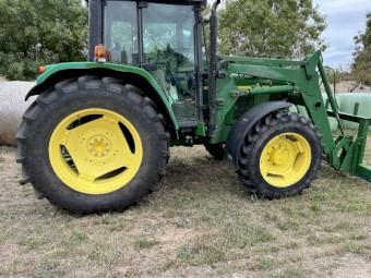John Deere 6310 Tractor with 640 Loader and Forks