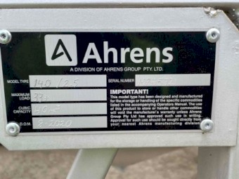 Under Auction - (A162)  Ahrens 33MT Gravity Field Bin 