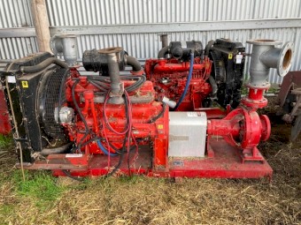 Crossley 130hp motor and 5x4" pump