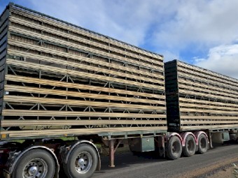 1998 Byrne 4x2 B Double Stock Crates