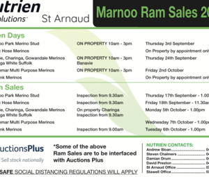 Marnoo Sheep Breeders Inspection and sale day dates